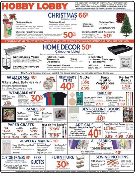 Hobby Lobby Weekly Ad Dec Weeklyads