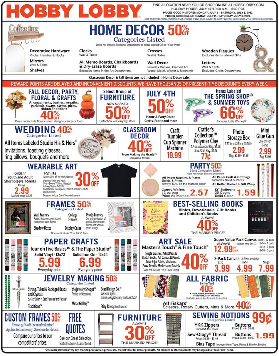 Hobby Lobby Ad Jul 2 8 2023 WeeklyAds2