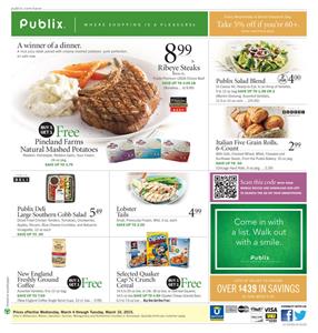 Publix Ad Meals March First Week 2015