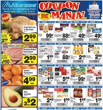 Albertsons Ad 8th April 2015 Coupons and Meals