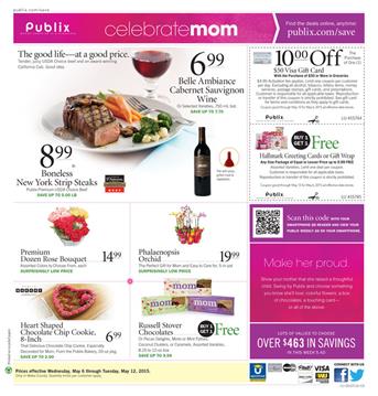 Publix Mothers Day Meals and Drinks 6 May 2015