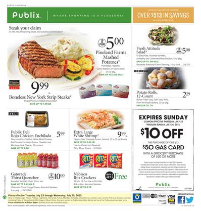 Publix Weekly Ad Products Jul 22 - Jul 28 Meals 2015