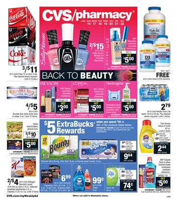 CVS Weekly Ad Pharmacy and Beauty Aug 16