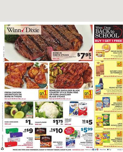 Winn Dixie Weekly Ad Aug 12 - Aug 18 2015