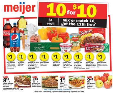 Meijer Weekly Ad Products Sep 13 - Sep 19 2015
