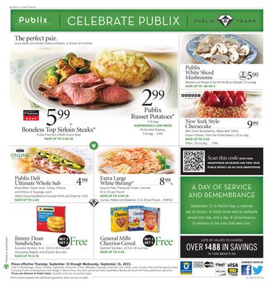 Publix Weekly Ad Food Sep 10 2015