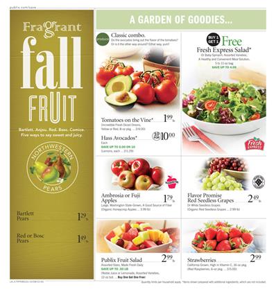 Publix Ad Fresh Products and Bakery Oct 12