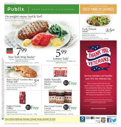 Publix Ad Meat Offers November 7 2015