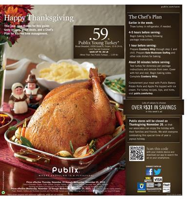 Publix Ad Preview Thanksgiving Nov 19 2015