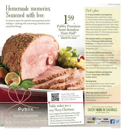 Publix Ad Preview Holiday 2015