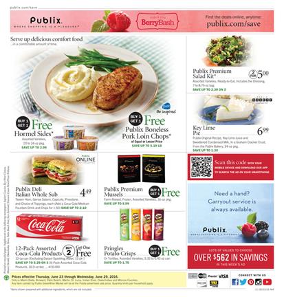 Publix Weekly Ad Jun 23 - 29 2016 Coupon Savings