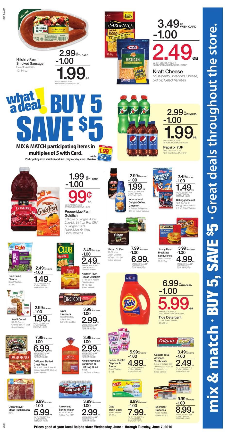 Ralphs Weekly Ad June 1 7 2016 Buy 5 Save 5 and Coupons WeeklyAds2