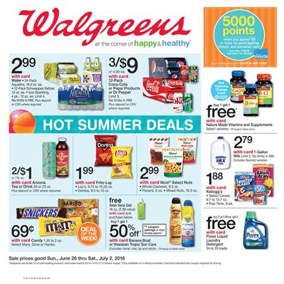 Walgreens Weekly Ad Summer Jun 26 - Jul 2 2016
