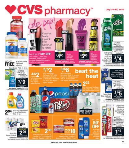 CVS Weekly Ad Jul 24 - Jul 30 2016 Overview