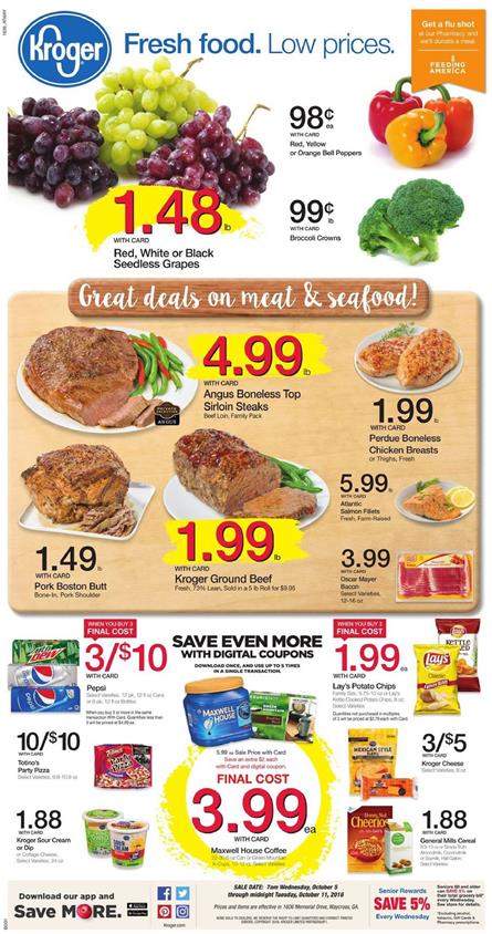Kroger Weekly Ad Oct 5 - 11 2016