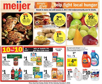 Meijer Weekly Ad Oct 30 - Nov 5 2016