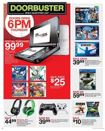 Target Black Friday Ad 2016 Nintendo 3DS