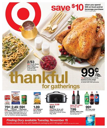 Target Weekly Ad Thanksgiving Nov 13 - 16 2016