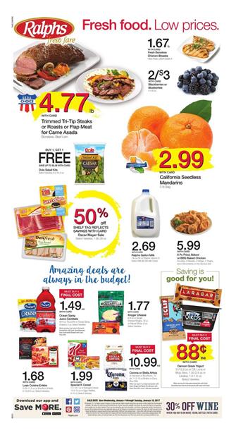 Ralphs Weekly Ad Deals January 4 - 10 2017