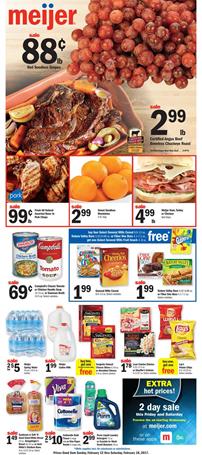Food Deals Meijer Weekly Ad Feb 12 - 18 2017