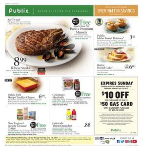 Publix Weekly Ad Deals July 12 - 18 2017