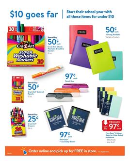 Walmart Ad Back To School Jul 28 - Aug 12 2017