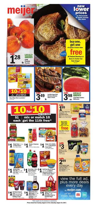Meijer Weekly Ad Grocery August 13 - 19 2017