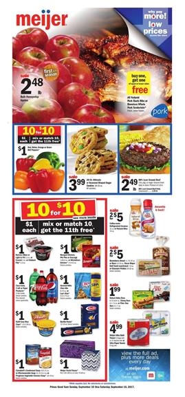 Meijer Weekly Ad Deals Sep 10 - 16 2017