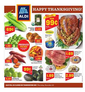 ALDI Weekly Ad Thanksgiving Deals November 19 - 25, 2017