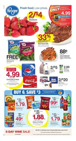 Kroger Weekly Ad Deals January 24 - 30, 2018