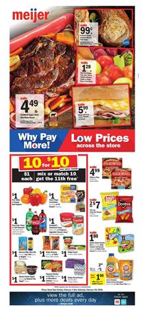 Meijer Weekly Ad Deals February 4 - 10, 2018