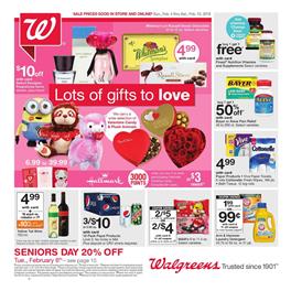 Walgreens Ad Valentine's Day Gifts Feb 4 - 10, 2018
