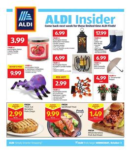 Aldi Insider Ad Deals Oct 3 - 9, 2018 | Halloween, Bedroom - WeeklyAds2