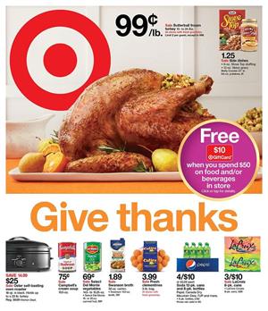Target Weekly Ad Thanksgiving Nov 11 17 2018