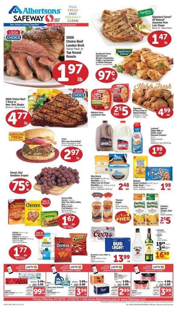 Albertsons Weekly Ad Deals Jan 16 22, 2019 WeeklyAds2