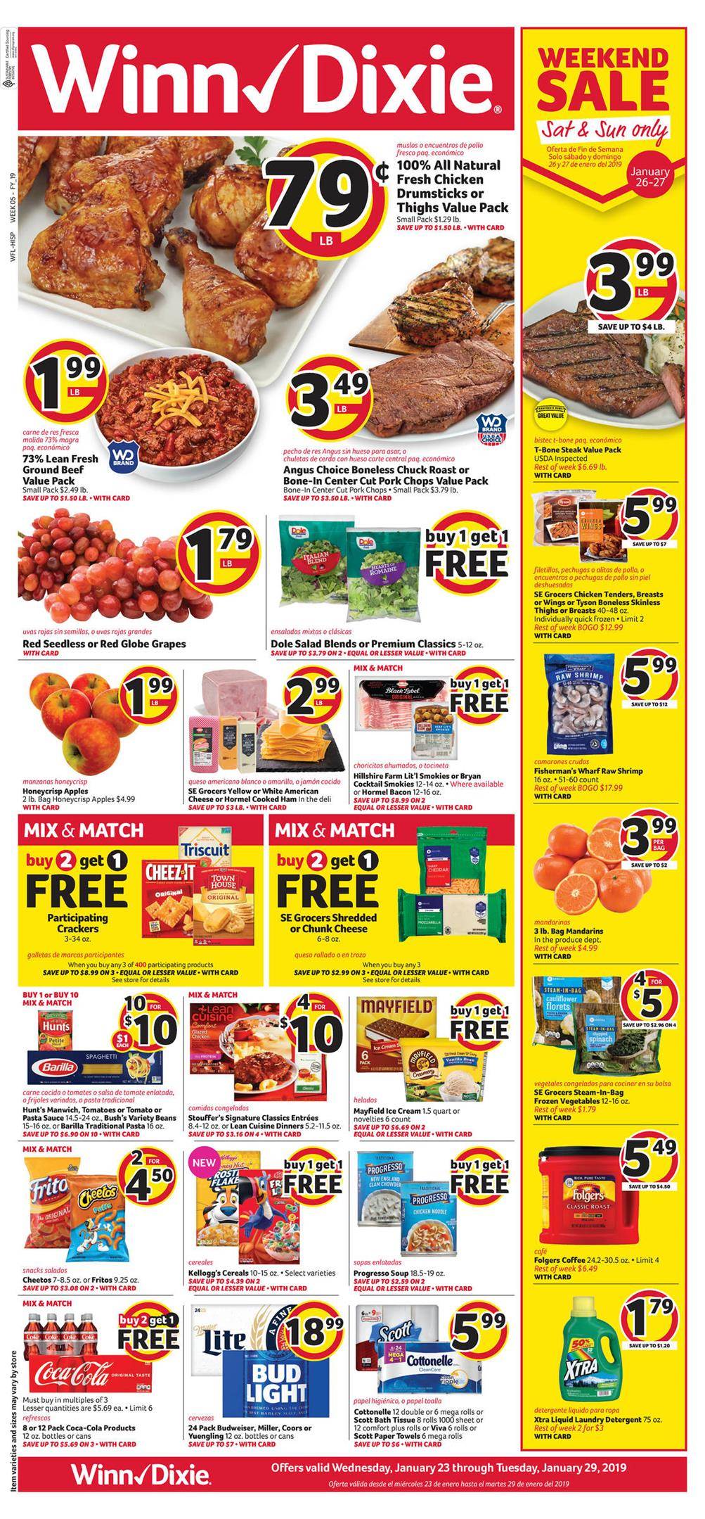 Winn Dixie Weekly Ad Deals Jan 23 29, 2019 WeeklyAds2
