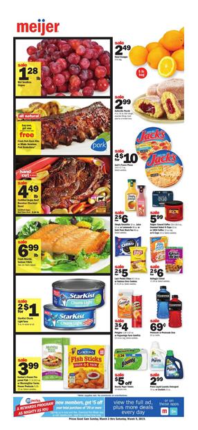 Meijer Weekly Ad Grocery Sale Mar 3 9 2019