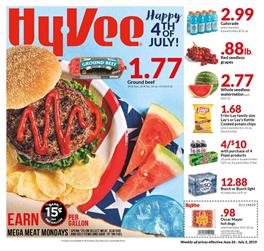 Hy Vee Weekly Ad 4th of July Foods Jun 26 Jul 2 2019