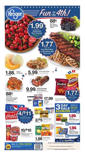 Kroger Weekly Ad Deals 4th of July Foods 2019
