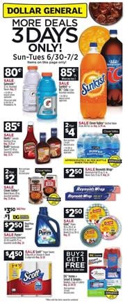 Dollar General Ad 3 Days Only Sale