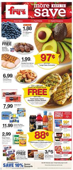 Frys Grocery Sale Weekly Ad Aug 7 13 2019