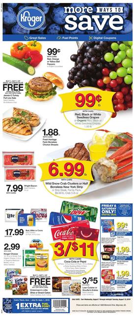 Kroger Grocery Sale Weekly Ad Aug 7 13 2019
