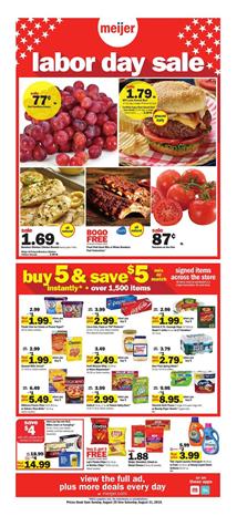 Meijer Sales Ad Grocery Range and Buy 5 Save 5 for Aug 25 31 2019