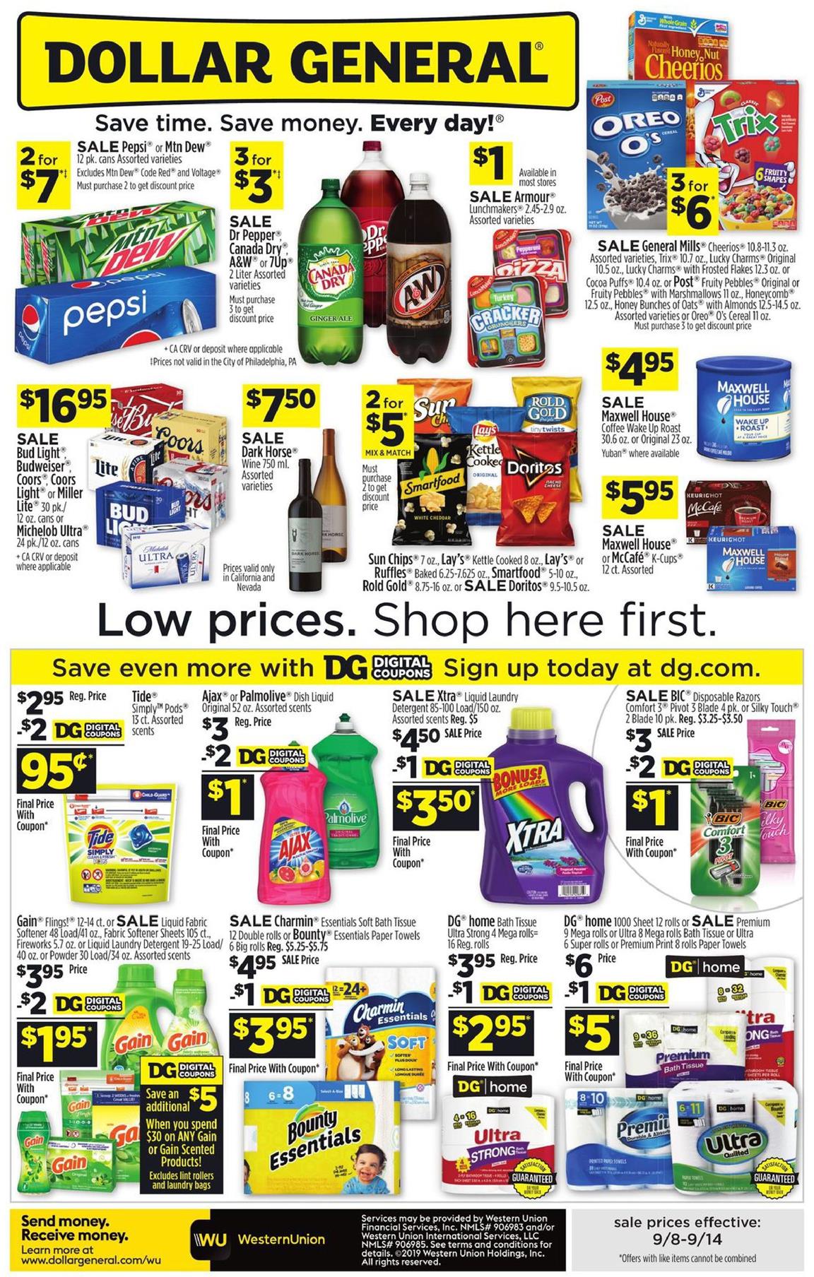 Dollar General Weekly Ad Deals Sep 8 - 14, 2019 - WeeklyAds2