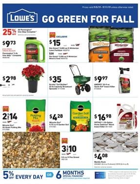Lowes Gardening Products Weekly Ad Sale Sep 2019