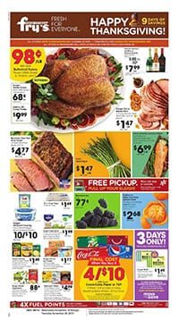 Fry's Weekly Ad Thanksgiving Deals Nov 20 - 28, 2019