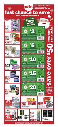 Meijer Santa Bucks Coupons Weekly Ad Dec 19 24 2019