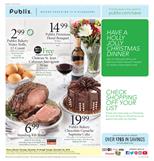 Publix Holiday Meals Dec 19 - 24, 2019