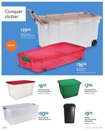 Walmart Sterilite Wheeled Stacking Tote Jan 2020
