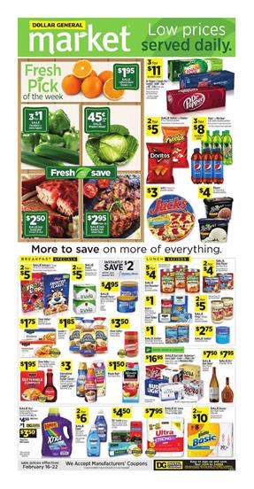 Dollar General Ad Breakfast Specials Feb 16 22 2020